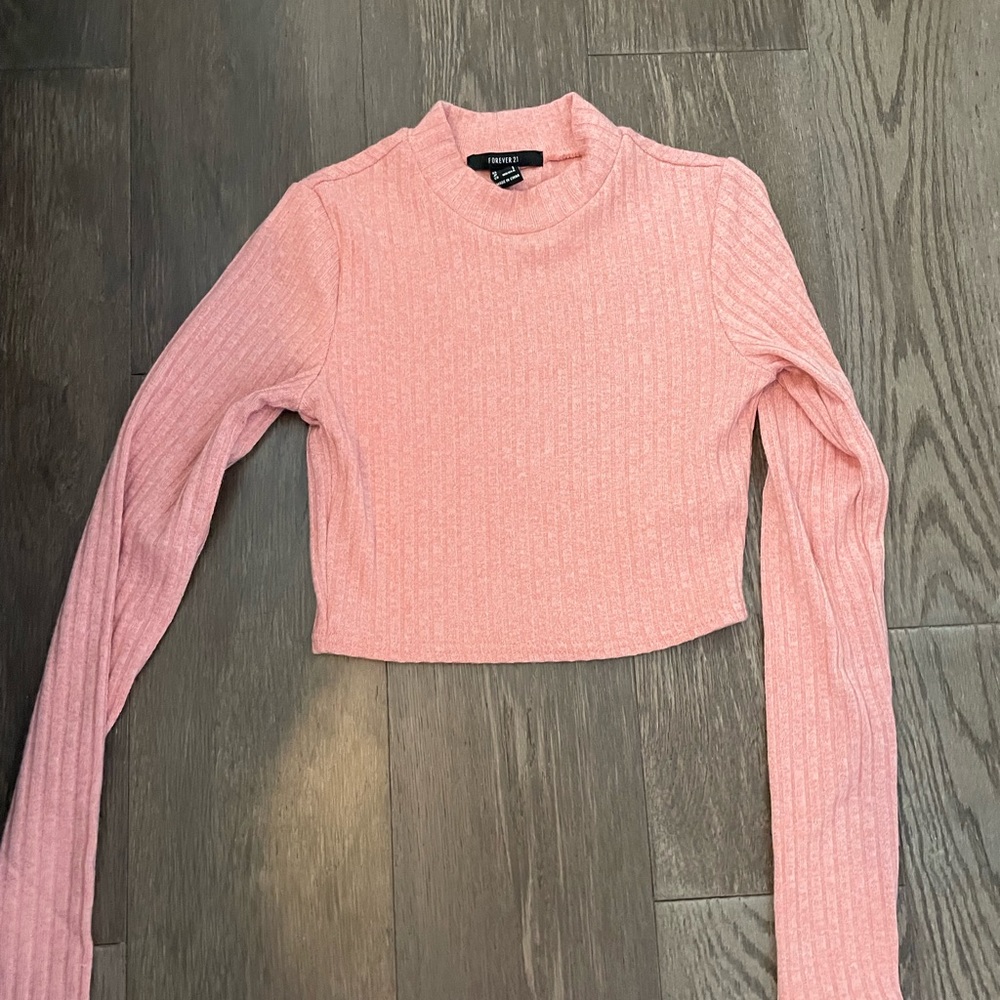 PINK RIBBED LONG SLEEVE TURTLE NECK 💗💗 never worn! In perfect condition